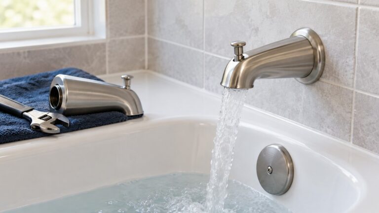 How to Install a Bathtub Diverter Spout Replacement