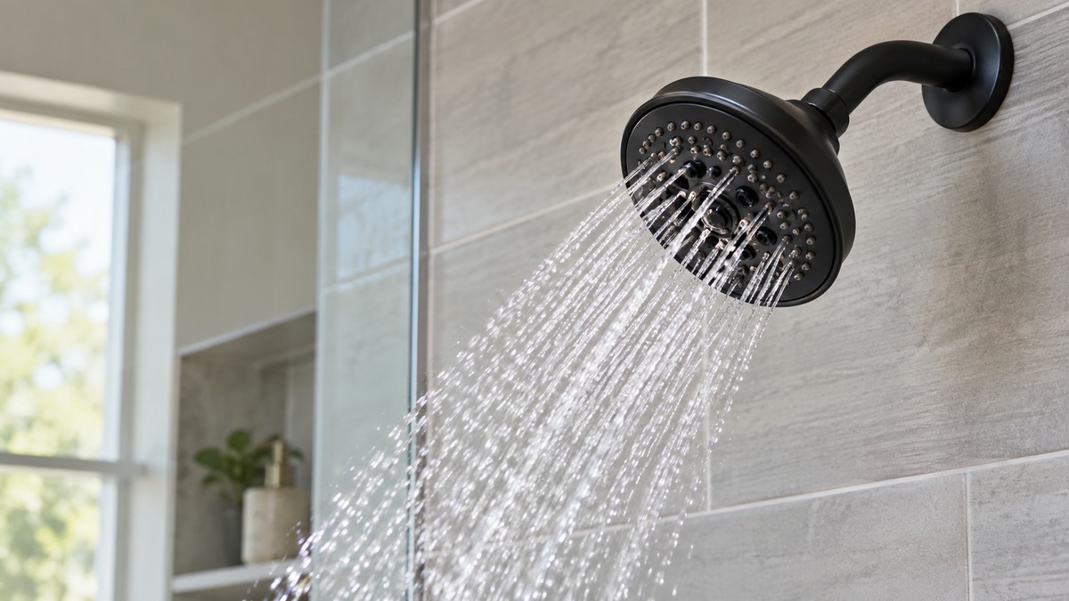 Delta H2Okinetic 5 Spray Shower Head Review: Model 52668-BL