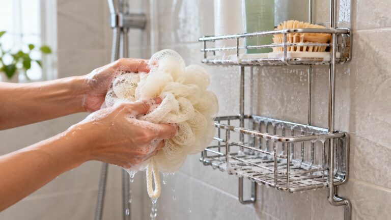 How to Clean a Loofah and a Shower Caddy