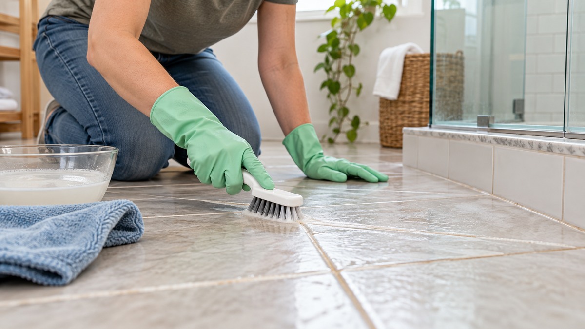 How to Clean Bathroom Grout and Tile Without Damaging Them