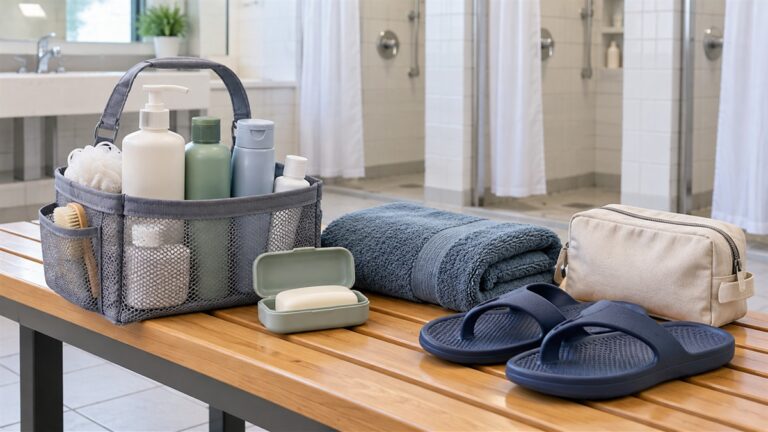 Dorm shower essentials