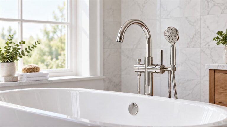 Raeflow all metal tub faucet with sprayer 10 setting handheld shower chrome review