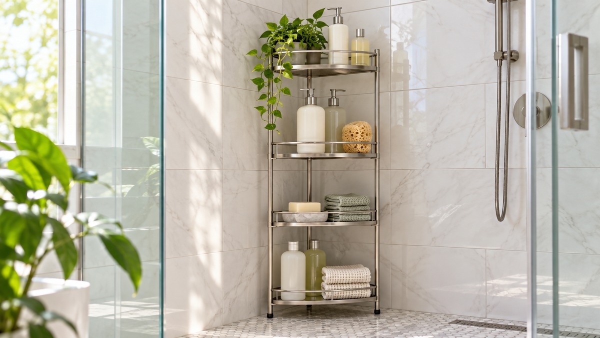 Shower shelving unit