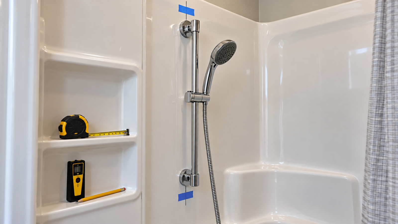 Plan a Shower Slide Bar Installation for Fiberglass Surround
