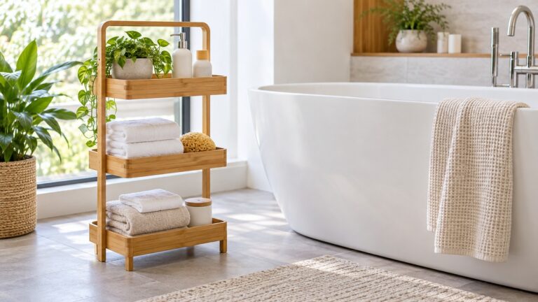 Standing bath caddy