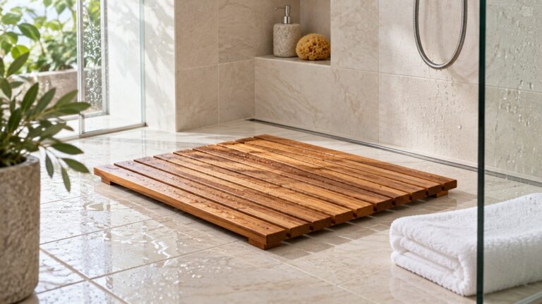 Wood shower tray