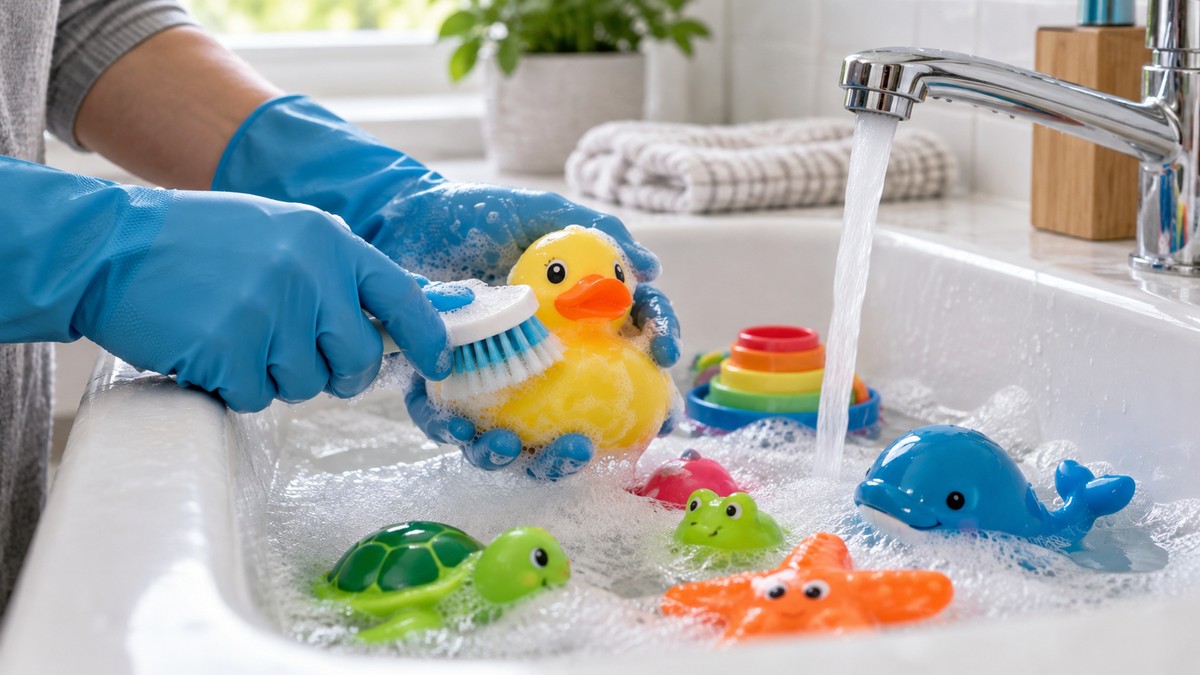 How to Clean Bath Toys Safely