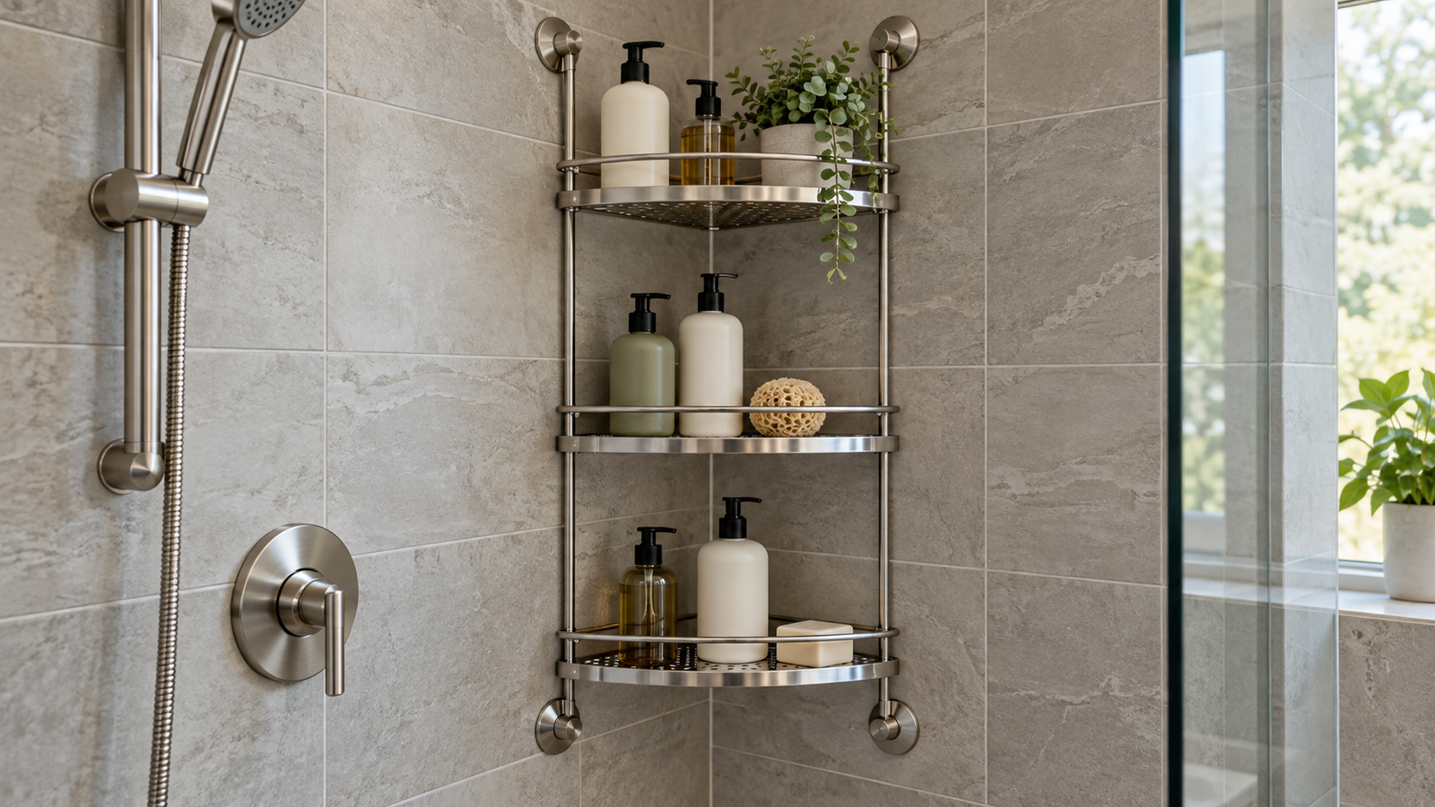 Plan a Corner Shower Shelf Installation for Multi-Tier Storage
