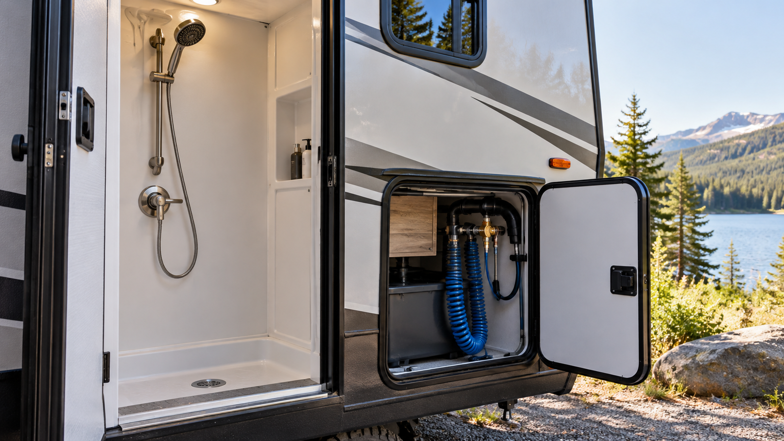 Plan an RV Shower Head for Easy Winter Storage